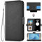 Auotu Funda with protección de la cámara Billetera Carcasa Caso Flip PU Cuero Magnetico Case Caja Cover para FOSSiBOT F102 Smartphone (Negro)