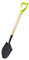 Handliche Garten Spitz Spaten Schaufel Gartenspaten Gartenschaufel mit Trittkante Holzstiel und D-Griff Garten Schüppe Schippe Grabe Spaten Metall Holz Stiel Feldspaten 106 cm