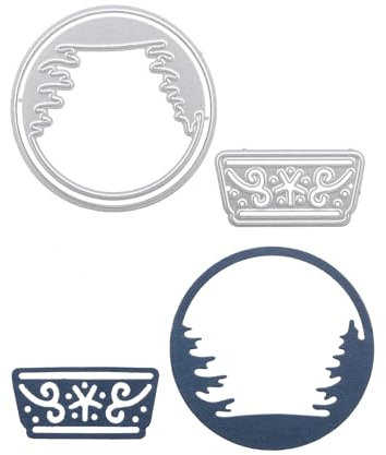 Stanzenshop Stanzschablone: Magische 3D Schneekugel mit süßem Haus und schlauem Fuchs - Perfekt für kreative Scrapbooking- und Bastelprojekte - Einfach zu verwenden, Unverzichtbar