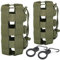 TJYAEKLTD Taktischer Flaschenhalter für Rucksäcke, 2 Pack Militär Trinkflaschenhalter with 2 Buckle, Wander Zubehörfor Camping, Hiking