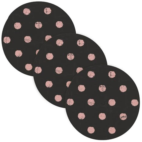 Tapete vintage para ollas y ollas de lunares rosas, resistente al calor, para ollas y sartenes