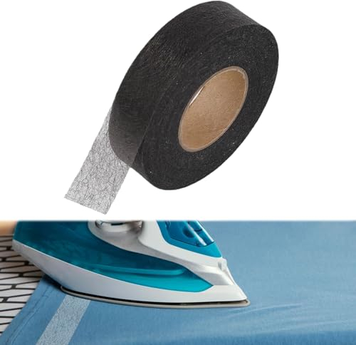 Wonder Web,70 Yards wonderweb,Hemming Web Double Sided Adhesive Interlining,wonderweb Hemming Tape for Trousers Clothes Jeans Garment Curtains (20mm) - Black