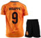 PraiseLight R. Madrid Mbappe #9 Orange Auswärts Kinder Trikot mit Kurz, Fußball Set Jugendgrößen (Orange, 176 (12-13 Jahre))