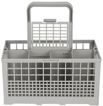 Universal Dishwasher Cutlery Basket,25 * 14 * 12cm Multipurpose Silverware Basket,Dishwasher Part Cutlery Replacement Storage Box with Handle