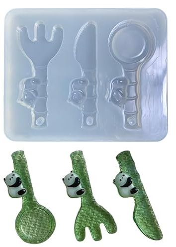 Knife Fork Spoon Keychain Mold Earrrings Necklace Resin Molds DIY Silicone Mould Jewelry Making Tool Exploy Cast Molds