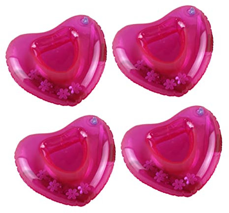 CIYODO Aufblasbarer Schwimmender Getränkehalter Liebe 4 Stück PVC Trinkbecherhalter Sommer Party Strand