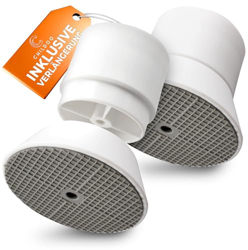 CHILDOO Wandschutzpads für Treppenschutzgitter ohne Bohren [inkl. Verlängerungsteilen, Anti-Rutsch] Elefantenfüße Babygitter Türschutzgitter Kindergitter Türgitter für Baby, Hunde | 2 Stück