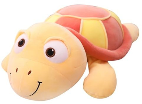 champracer Plüschschildkröte, niedliches Spielzeug Schildkröte Plüschtier niedliche Flauschige Plüschschildkröte, Plüschtier, Plüschtier, Spielzeug dekoratives Kissen Kindergeschenk (65 cm,rot)