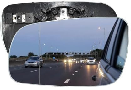 Coche Espejos para retrovisor Cristal Espejo Retrovisor Reemplazo Accesorios, Compatible for Golf 4 MK4 IV 1997-2005,White-Left