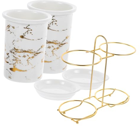 OFFSCH Boîte De Rangement Élégante Pour Couverts En Fer Forgé De Style -européen Avec Support Pour