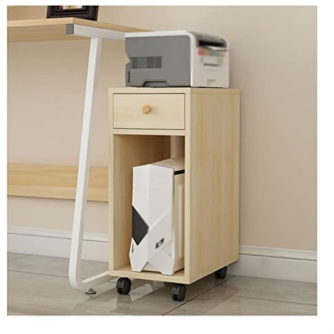 GFHTRELY Support de Processeur Mobile CPU Armoire Principale en Bois Bureau Rack Cas De Bureau Placement Stockage Rack Imprimante Étagère Prise en Charge du Processeur(A)
