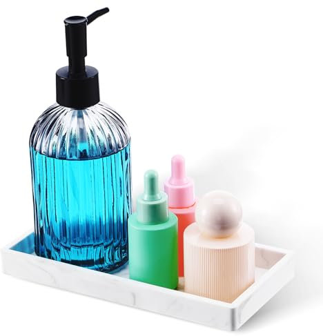 HJZHII Plateau decoratif,Plateau rectangulaire,Plateau Salle de Bain Plateau de Salle de Bain,20×11cm Plateau de comptoir Plateau de comptoir Plateau de Savon Plateau de Toilette Bureau pour Chambre