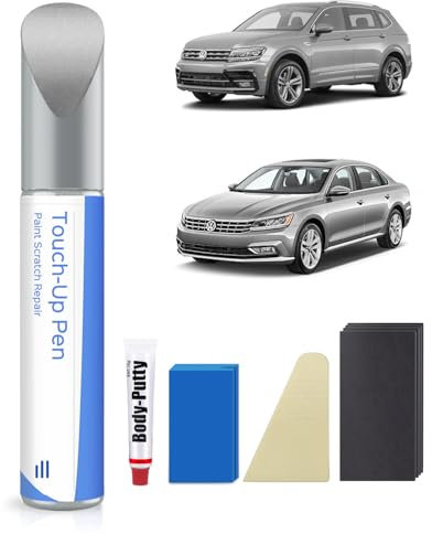 LA7W/8E Reflex Silver Metallic Lackstift Kit Kompatibel mit VW/Volkswagen Exakte Übereinstimmung für Chips und Kratzer