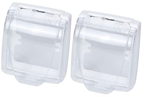 Hemobllo 2stücke Türklingelabdeckung Transparente Wasserdichte Schutzabdeckung Für Türklingel Regenfeste Spritzwassergeschützte Hülle Mit Klappdesign Für Außenbereich