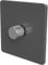 Flat Trailing Edge 2 Way LED Dimmer Switch Rotary Push On/Off for Dimmable LED and Halogen Lights - Grey/Silver 1-Gang