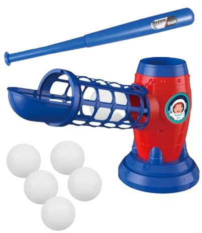 Pitching Machines, Tennis Pitch Machine with Balls, Sets, Outdoor Sport Toy Games, Kids Ages 3-8 Years, Fun and Active Playtime, ABS, 35,6 cm Retracted