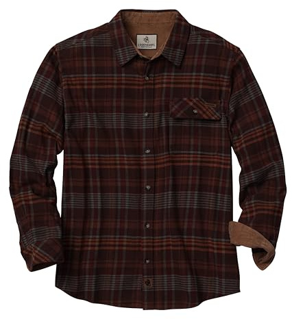 Legendary Whitetails Men's Buck Camp Flannel Shirt Button Down Shirt (Pack of 1)