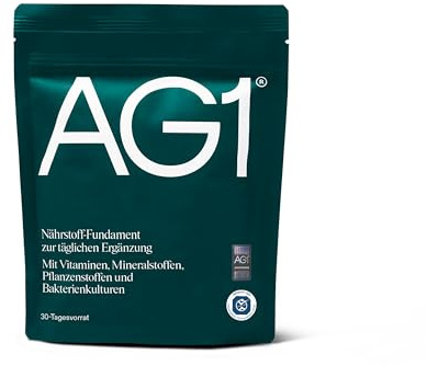 AG1 Greenspulver Nahrungsergänzung, Nachfüllpackung, 70+ Inhaltsstoffe | Tägliche Nährstoffversorgung Mit Vitaminen, Mineralstoffen, Guten Darmbakterien, Glutenfrei, Vegan Und Ketofreundlich