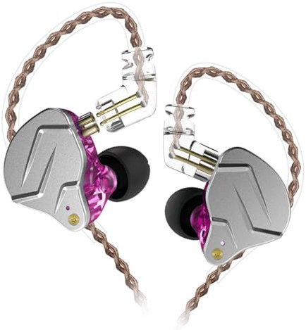 KIXZSAZ KZ ZSN PRO Wired 3.5mm In-ear Auricolari L Tipo HiFi Gioco Sport Auricolari Tasca Vivavoce Musica Audio Auricolare, Viola regolare