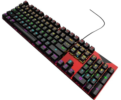XuQiZZpp AntiGhosting wasserdichte 82 mechanische Tastaturen mit blauen Schaltern und RGB-Beleuchtung