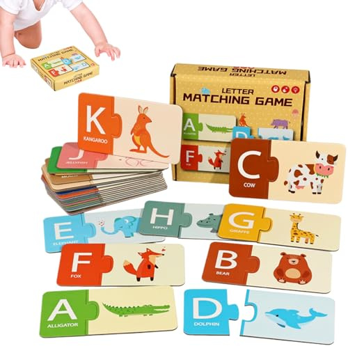 Spielkarten – Spielzeug zum Zählen von Papier | Kartenspiel für Kleinkinder | Zahlen Buchstaben passend zu Spielkarten | Zählen Sie die Bildung von logischem Spielzeug zur Verbesserung der