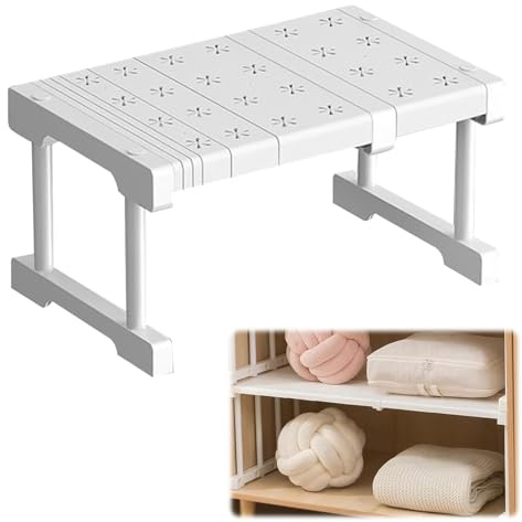 MeYuxg Verstellbares Teleskop-Regal für Schrank – Nagelfrei, Erweiterbares Einlegeboden-Regal 27-38 cm, 24 cm Breit – Perfekt für Kleiderschrank, Küche, Badezimmer, Ordnung & Stauraum