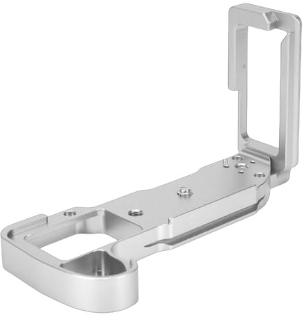 Jectse Schnellwechsel-L-Platte für X-H1-Kamera, DSLR-Kamera L-Halterung für Stativkopf, Vertikale QR-Platte mit 1/4 Zoll Schraubenloch für X-H1-Kamerazubehör (Silver)