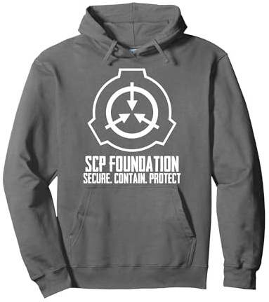 SCP Foundation Mission I Stiftung Logo Organization Name Pullover Hoodie, Unisex für Erwachsene, Anthrazit, M