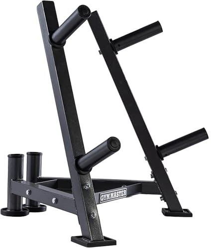 GYM MASTER Heavy Duty Weight Plate & Barbell Storage Tree