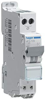disjoncteur 25a 3ka courbe c phase neutre hager sans vis