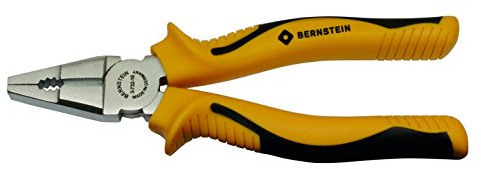 Bernstein Werkzeug Kombinationszange, zweifarbige Handschutzhüllen, 165 mm, 3-732-16