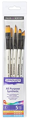 Daler Rowney Graduate - Set 5 pinceaux synthétiques pour l'aquarelle
