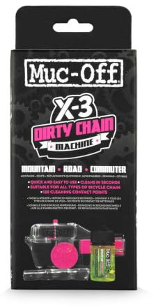 Muc Off X-3 Dirty Chain Machine - Bicycle Chain Cleaning Device for A Deep and Effective Clean - Includes 75ml Bio Drivetrain Cleaner Bottle
