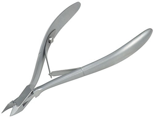 Nagelhautzange, rostfrei, 10cm, Hautzange mit Doppelfeder für Maniküre und Fußpflege, 7 mm