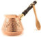 ACI Series Cafetière turque grecque arabe en cuivre massif gravé avec poignée en bois, machine à café Jazzve, Cezve, Ibrik, Briki, Café Turco