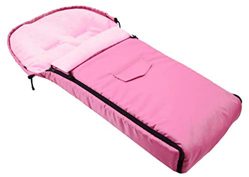 BAMBINIWELT Winterfußsack (108cm) für Jogger Buggy Schlitten FLEECE UNI (Rosa)