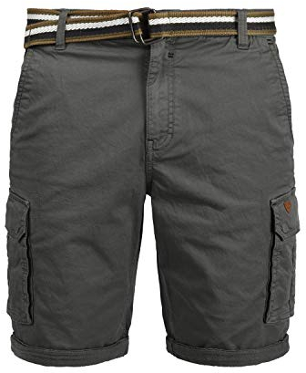 Blend Brian Herren Cargo Shorts Bermuda Kurze Hose Mit Gürtel Regular Fit, Größe:M, Farbe:Granite (70147)