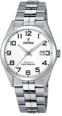 Festina Herren Analog Quarz Uhr mit Edelstahl Armband F20437/1