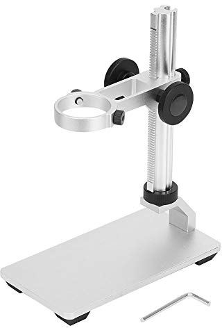 Digitalmikroskop Ständerhalterung,Basis Hebe Desktop-Unterstützung für USB-Mikroskop, Aluminiumlegierung Tragbare einstellbare Digitalmikroskop-Unterseite Große Bodenplatte