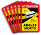 6 Stück Attention Angles Morts Magnetschilder 25 x 17 cm Magnet für BUs und Wohnwagen Warntafel Hinweiszeichen Schild Frankreich mit UV Schutz