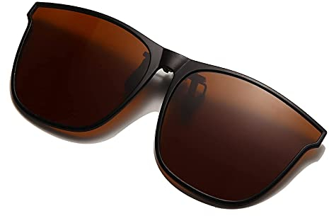 Long Keeper Polarisierte Sonnenbrille Clip für Brillenträger - Sonnenbrille Zum Aufstecken Polarisiert, Sonnenbrillen Aufsatz Brille Damen Herren