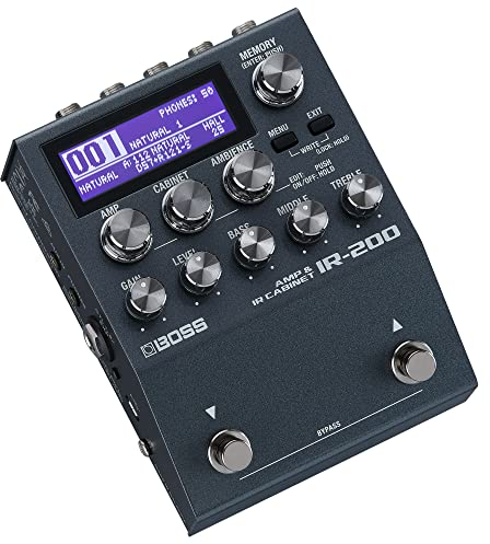 PEDAL DE IR DE PANTALLA Y AMPLI BOSS IR-200 – Pedal simulador de ampli y cargador de respuestas de impulsos con sonidos y características prémium - Calidad de audio excepcional