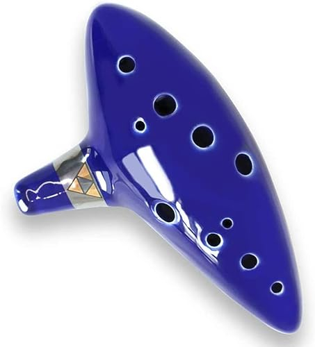 Diamonds Shop Ocarina, 12 Hoyos Alto C Ocarina, Regalo de Triforce for los fanáticos de Zelda con Bolsa Protectora del Soporte de exhibición