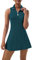 Tennis Dress for Women, Tennis Golf Dresses with Built in Shorts and Pockets for Sleeveless Workout Athletic Dresses, Dark Green, M