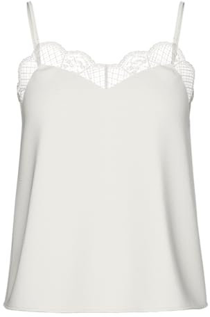 PIECES Pctiffany Strap Lace Top Noos BC, Cloud Dancer, M Mujeres