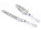 Mandore Designs Personalised Engraved Wedding Crystal Cake Server and Slicer Set for Bride & Groom – Customised Names, for Newlyweds, Weddings, Anniversaries, and Special Occasions