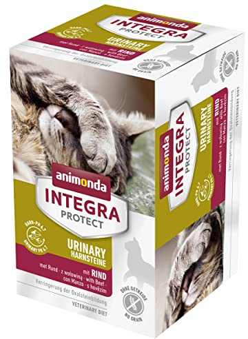 Animonda INTEGRA Protect Urinary Oxal Nourriture pour Chat Humide (6 x 100 g), recommandée par Le vétérinaire en Cas de calculs urinaires, complément Alimentaire développé avec des vétérinaires pour