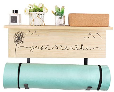 Yogamatten-Aufbewahrungsregal Yogamattenhalter aus Holz für Den Heimgebrauch, Hochleistungs-Yoga-Zubehör Mit Starker Tragfähigkeit, Organizer zur Aufbewahrung Von Trainingsgeräten, Fitnessgeräte
