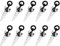 EMSea 50Pcs Fishing Lure Screws Replacement Bait Screws Pop Up Peg Bait Screw Fishing Accessories for D Rigs Chod Rigs Blow Back Rigs 15mm/ 0.59in