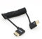 DRRI 8K Angle gauche HDMI vers angle droit HDMI 2.1 Câble spiralé tressé ultra haute vitesse pour caméra Z Cam vers moniteurs Atomos Ninja V / BM5